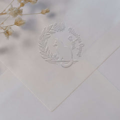 Ex-libris chat végétation