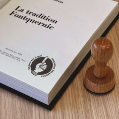 Tampon Ex-libris main levée