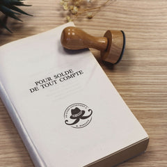 Tampon Ex-libris monsieur moustache