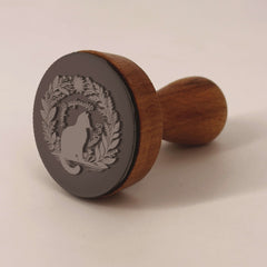 Tampon Ex-libris chat végétation