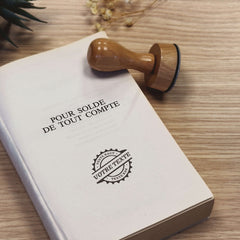 Tampon rétro 3 textes