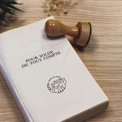 Tampon Ex-libris chat en cercle