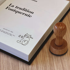 Tampon Ex-libris chat ligne