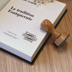 Tampon Ex-libris bannière rétro