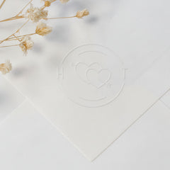 Empreinte mariage double coeur