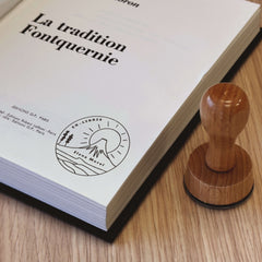 Tampon Ex-libris montagne eneigée