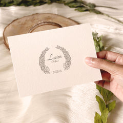 Tampon Baptême couronne de feuilles