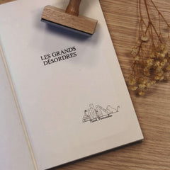 Tampon Étagère livres chat