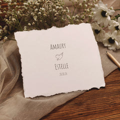 Tampon Mariage double coeur