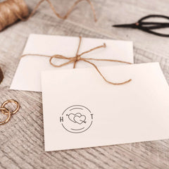 Tampon mariage double coeur