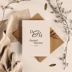 Tampon Mariage initiales + noms