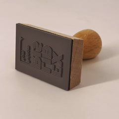 Tampon Ex-libris lignes rétros