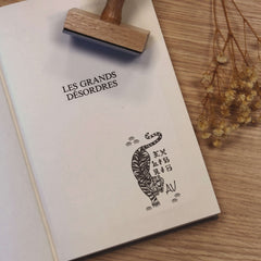 Tampon Ex-Libris japonais félin