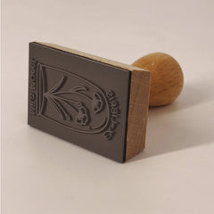 Tampon Ex-libris fleurs sous verre