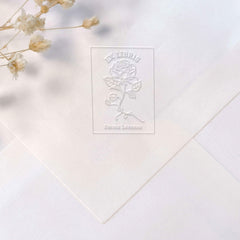 Ex-libris rose encadrée