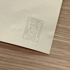 Ex-libris chat encadré