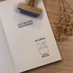 Tampon Ex-libris étagère ancienne