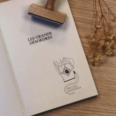 Tampon Ex-libris dragon grimoire