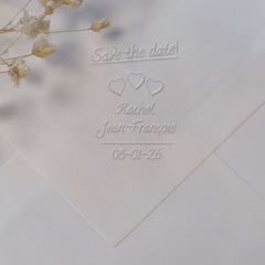 Embosseur Mariage 3 petits coeurs