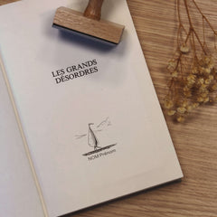 Tampon Ex-libris petit bateau à voile