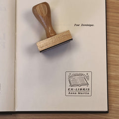 Tampon Ex-libris livre brillant