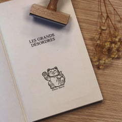 Tampon Ex-libris chat de la chance